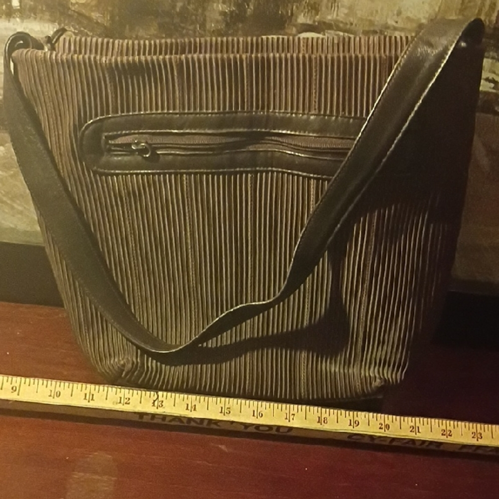Sharif Brown Textured Men's Messenger Bag